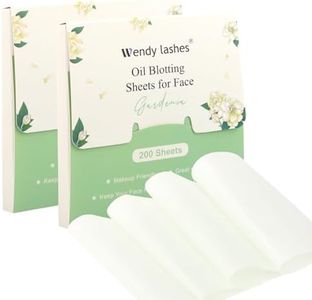 Oil Blotting Absorbing Sheets for Face: 400Pcs Papers, Makeup Friendly for Oily Skin, 9cm x 9cm, Wendy, 2 Pack, Gardenia Fragrance