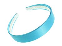 Glitz4Girlz 2.5cm (1") Bright Blue Satin Covered Plastic Alice Hair Band Headband No Teeth