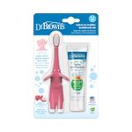 Dr. Brown's Infant Toothbrush and Toothpaste Combo Pack, Pink, 1. 4 Ounce