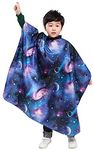 PERFEHAIR Kids Haircut Barber Cape Cover for Hair Cutting,Styling and Shampoo - Space Starry Sky Printing