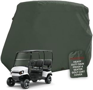 Golf Cart Cover 4 Seater roof up to 80" L Green, fits EZGO, Club Car and Yamaha G/YDR Model