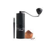 InstaCuppa Manual Coffee Grinder with 55 Grind Settings | Stainless Steel Burr | Hand Crank Mill for Espresso, French Press, Pour Over | External Adjustable Grind | Easy to Clean & Travel-Friendly