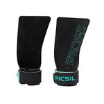 PicSil Falcon Grips, Cross Training Carbon Hand Grips, Extra Padding for Extra Protection and Comfort, for Gym, Boxing, Weightlifting, Prevents Blisters and Tears No Holes, G(S/M)