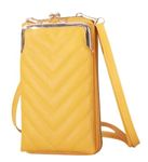 MOCA Girls Women's wallet sling bag for with Mobile Cell Phone holder Pocket Wallet Hand Purse Clutch Crossbody Sling Bag with Mobile Phone wallet for Women Womens Girls (Yellow)