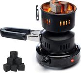 Shisha Electric Charcoal Burner Black Hot Plate - UK PLUG - Suitable For Shisha, Hookah, Coconut Coal, Tea Coffee Heater Electric Mini Stove Hot