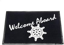 Seachoice 78180" Welcome Aboard Mat - Classic Navy with White Lettering - 27 x 18 Inch, One Size