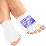 Gel Toe Separator Socks Women - Toes Separator Feet Care 1 Pair Gel Toe Separators Large - Toe Separator Pedicure Toe Spacers Compression Socks with Gel - Toe Separators for Women