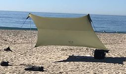 Neso Tents Beach Tent with Sand Anchor, Portable Canopy SunShade - 2.1m x 2.1m - Patented Reinforced Corners (Army Green)