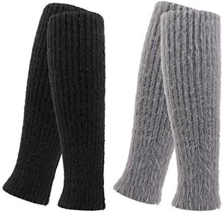 QKURT 2 Pares Invierno Calentadores, Legwarmers Calentadores de piernas de lana