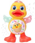 Toyshine Dancing Duck with Music Flashing Lights and Real Dancing Action (Battery Included),Plastic,Multi color,Pack of 1