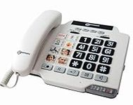 Geemarc Photophone 100 - Amplified Corded Telephone with Customisable Photo Memories and Tone and Volume Control for Elderly - Hearing Aid Compatible - Low to Medium Hearing Loss - UK Version