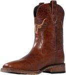 MacePhenoMelon Western Cowboy Square Toe Boots Men's Genuine Leather Patriot Country Boot with Classic Embroidered RB-7.5