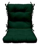 RSH Décor Indoor Outdoor Tufted High Back Chair Cushion, Choose Color (Hunter Green)