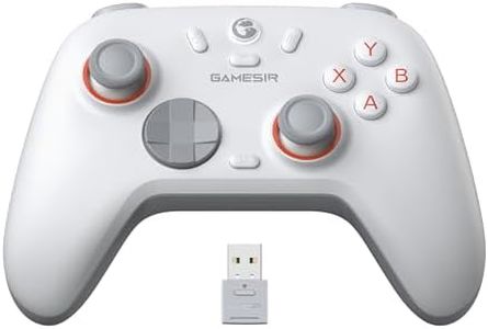 GameSir Nova 2 Lite Wireless PC Controller with Hall Effect Joysticks & Triggers, 2.4G & Wired 1000Hz Polling Rate, Remappable Buttons - Compatible with PC/Switch/Steam/Android (White)