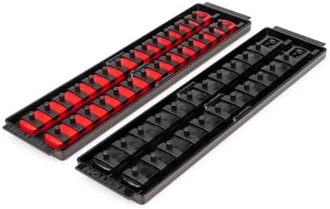 TEKTON 1/4 Inch Drive Socket Rail and Tray Set (50-Tool) | OST90902 | Made in USA