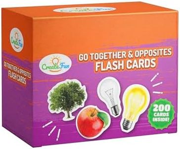 Go Together and Opposites Flash Cards Set - 200 Photo Cards with 7 Educational Language Matching Games for Speech Therapy, ESL, ELL, Dementia Activities for Seniors, Preschool Learning Activities