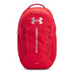 Under Armour Unisex-Adult Hustle 6.0 Backpack , (600) Red / Red / Metallic Silver , One Size Fits Most