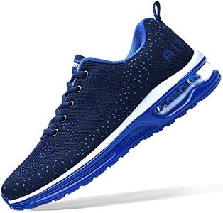 Autper Mens Air Athletic Running Shoes Sneakers Lightweight Sport Gym Jogging Walking Tennis Sneakers US 6.5-US12.5…, Darkblue, 10.5