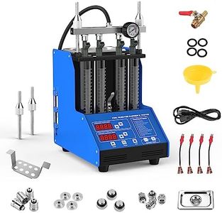 CMTOOL Fuel Injector Cleaner Machine Ultrasonic Fuel Injector Cleaning Machine Kit with 9 Test Modes Motorcycle Automotive 4 Cylinder Injector Cleaner and Tester Tool Car Auto Injector Cleaner Tester