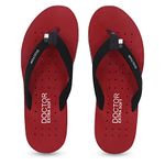 DOCTOR EXTRA SOFT House Slipper for Women's Care Dr Orthopaedic Super Comfort Fitting Flat Cushion Chappal Flip-Flop for Ladies and Girl’s D-19-MAROON-6 UK