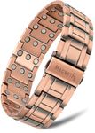 MagnetRX® 3X Strength Copper Bracelet – 99.9% Pure Copper Bracelets for Men with Magnets – Premium Fold-Over Clasp and Adjustable Bracelet Length with Included Sizing Tool (Stealth)