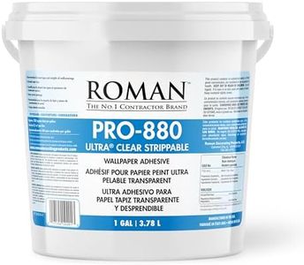 ROMAN Products 012401 PRO-880 Wallpaper Adhesive & Paste for Any Wallcovering - Ultra Clear, 1 Gallon, White