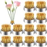 WUWEOT 12 Pack Flower Frog Holder, Kenzans Round Flower Arranger Mini Frog Floral Frog Pins, 0.9 Inch Flower Pin Holder Fixed Tools for Small Vase Ikebana Decoration Supplies,