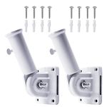 Flag Pole Holder, 2 Pack Flag Pole Mounting Bracket, Metal Flag Pole Bracket, Flagpole Hardware, Adjustable Multi Positions, Flag Stand Flag Bracket for House Outdoor