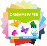 Umikk 1500 Sheets Origami Paper 6x6 inch Square, 20 Vivid Colors Origami Kit for Kids Ages 8-12, Double Sided Same Color Origami Papers Bulk for School, Arts and Crafts Projects