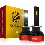 Firehawk H1 LED Bulbs 40000LM 990% Brightness 6000K Cool White Plug and Play Halogen Replacement Conversion Kit 2024 Upgraded, Pack of 2