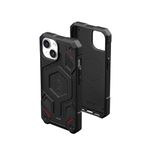 Urban Armor Gear TPU+PC iPhone 15 Case,Monarch Pro Mag-Safe Compatible,Slim Fit Rugged Protective Case/Cover Designed For iPhone 15 (6.1-Inch) (2023),Wireless Charging Compatible - Kevlar Black