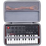 co2CREA Travel Hard Case for AKAI Professional MPK Mini MK3 /Mini MKII/MPK Mini Play 25 Key USB MIDI Keyboard Controller,Case Only