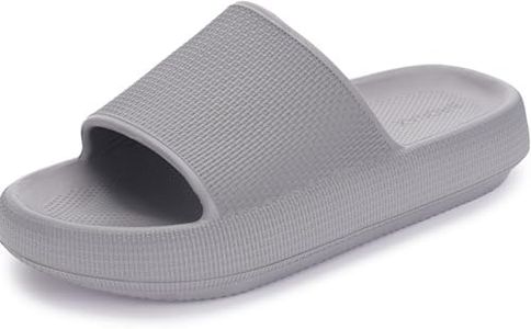 BRONAX Pillow Slippers for Women and Men 15-16 W/13-14 M Grey