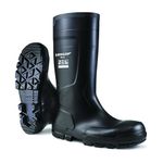 DUNLOP Work-It - Unisex Full Safety Slip-Resistant Waterproof Work Boots, Black, Antistatic and Chemical Resistant PVC Wellies with Steel Toecap for Outdoor and Industrial Work - EU49, UK14
