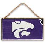 Open Road Brands Kansas State University Shaped Hanging Wood Wall Décor