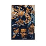 Yunneat Eminem Ice Poster Cube Rapper Retro Music Collage Poster Decorative Painting Canvas Wall Posters And Art Picture Print Modern Family Bedroom Decor Posters 12x18inch(30x45cm)