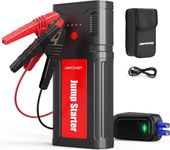 DBPOWER Jump Starter 2750A Peak 76.96Wh Portable Car Jump Starter (Up to 10L Gas/8L Diesel Engine) 12V Auto Battery Booster Pack with Smart Clamp Cables, Quick Charger, LED Light Jump Box