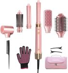 Mythsight StyleVibe 6-in-1 Air Styler, Hair Dryer & Blow Dryer Brush with Auto Wrap Curl L/R, Fast Drying, Smooth Blowouts, Root-Lift Volume, No Heat Damage Frizz-Free Thermal Brush with Travel Bag