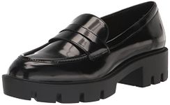 Nine West Womens Maibel 3 Faux Leather Patent Loafers Black 8.5 Medium (B,M)