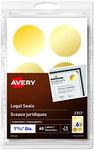 Avery Legal Seals, 1-15/16" Diameter Round, Gold, 60 Label Seals for Legal or Certificate (2353)