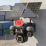 WC24H (NEW LAUNCH) 4G Solar Security Camera with Dual Solar Panel, 2MP*4 AI Smart Tracking, Full Color Night Vision, Two Way Audio, Motion Detection, 24x7 Recording, 13200mAh Battery Support TF Card
