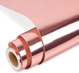 Prime Vinyl Rose Gold Permanent Vinyl Roll, Rose Gold Vinyl for Cricut, 12‘’ x 15 FT, Metallic Self Adhesive Vinyl, Vinyl for Silhouette Cameo, Cutting Machine, Home Decal, Easy to Weed