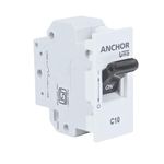 Anchor by Panasonic UNO 10 Amp Single Pole Mini MCB | Single Pole C Curve MCB (98070)