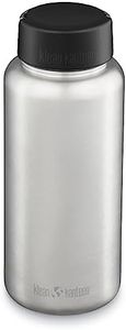 Klean Kanteen Wide Mouth Single Wall Stainless Steel Water Bottle (w/Wide Loop Cap) - 40oz - Brushed Stainless