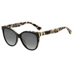Kate Spade Women's Daesha/s Polarized Round Sunglasses, Black Havana, 56 mm