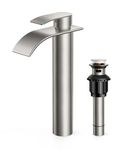 FORIOUS Bathroom Faucet, Single Handle Bathroom Faucet, Bathroom Sink Faucet Stainless Steel Single Hole Lavatory Faucet, Bathroom Vanity Faucet with Pop Up Drain (One or 3 Hole), Brushed Nickel