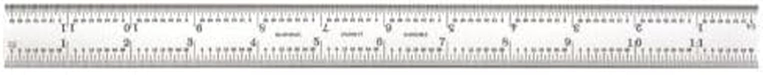 Starrett Blade Only for Combination Squares, Sets and Bevel Protractors - Ideal for Woodworking and Metalworking - 18" Length, Satin Chrome Finish, 4R Graduation - CB18-4R