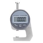 Digital Thickness Gauge, Thickness Tester Electronic Micrometer Percentage Thickness Meter Measuring Ruler with LCD Display 0-12.7mm Flat Measure Head