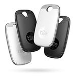 Tile Pro (2022) Bluetooth Item Finder, 4 Pack, 120m finding range, works with Alexa and Google Smart Home, iOS and Android Compatible, Find your Keys, Remotes & More, Black/White