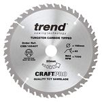 Trend Wood Cordless Circular Saw Blade, 165mm Diameter, 20mm Bore, 40 Teeth, TCT, 1.5mm Kerf, +15° Hook, CSB/16540T